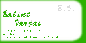 balint varjas business card
